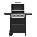 MASTGOAL Propane Gas Grill 4 Burner Barbecue Grill, Stainless Steel 34,000 BTU Patio Garden Barbecue Grill with Two Foldable Shelves