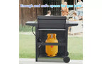 Barbecue à gaz MASTGOAL 4 brûleurs, barbecue de jardin en acier inoxydable 34 000 BTU avec deux tablettes pliables