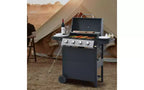 Barbecue à gaz MASTGOAL 4 brûleurs, barbecue de jardin en acier inoxydable 34 000 BTU avec deux tablettes pliables