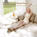 GDFStudio Freddy 140 Modern 4-Seater Modular Chenille Upholstered Sofa with 2 Throw Pillows