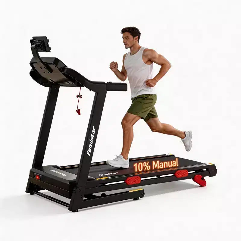 Home Fitness Treadmill with Quiet Motor, Incline, 0.69 MPH Speed, 330 lb Capacity, LED Display & Programs