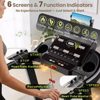 Tapis roulant pliable motorisé 3.75 CV, jusqu'à 14,5 km/h, 105 programmes prédéfinis et écran LCD