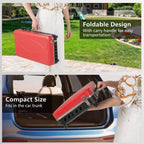 Réchaud de camping portable 2-en-1 Costway à 2 brûleurs avec pieds amovibles Rouge