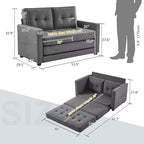 Karl Home |53.5 inch Upholstered Sleeper Sofa