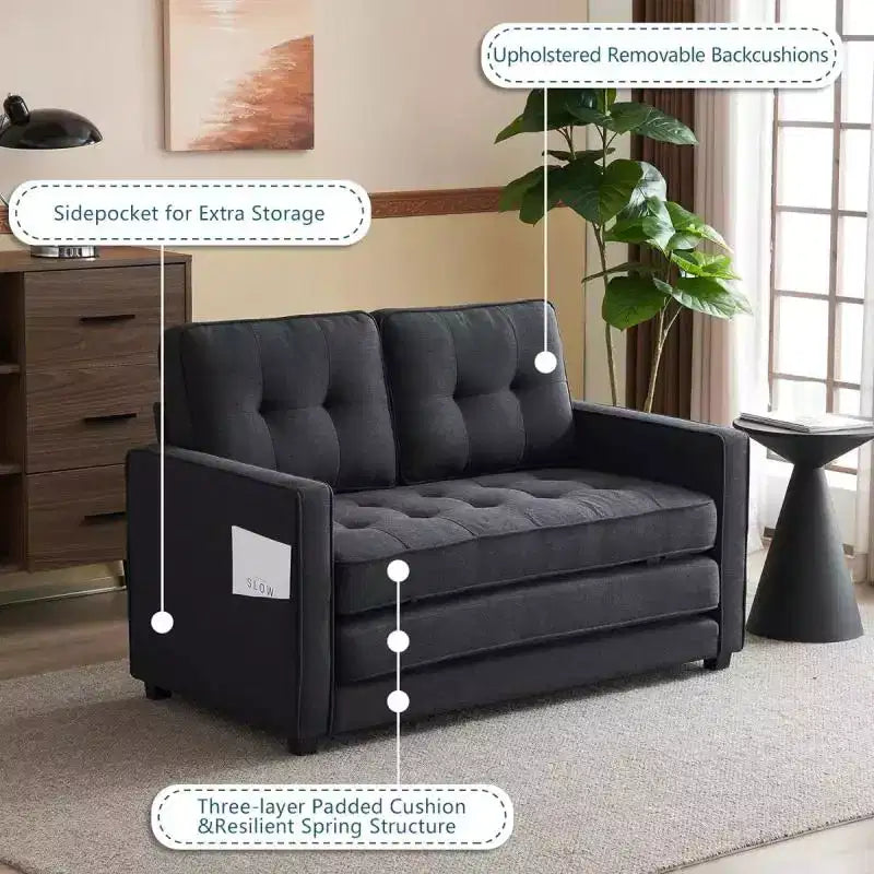 Karl Home |53.5 inch Upholstered Sleeper Sofa