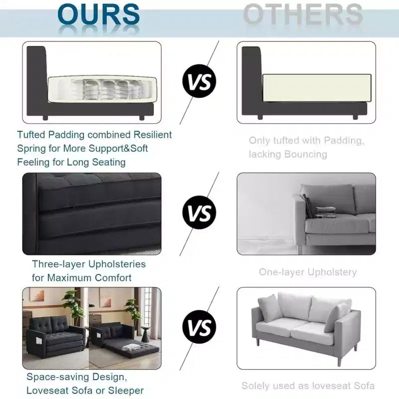 Karl Home |53.5 inch Upholstered Sleeper Sofa