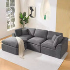 Canapé modulaire sectionnel, canapés en éponge de 110 po avec siège profond, canapés sectionnels pour salon et chambre à coucher, aucun assemblage requis