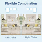 84 Convertible Sectional Sofa, L Shaped Couch with Pull Out Bed, Sleeper Sofa with Storage Chaise, Velvet Reversible Chaise Lounge for Living Room