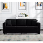 Canapé MAYEERTY 86.6 moderne en tissu Teddy - Assise extra large et profonde, housses amovibles et lavables, 2 coussins, 3 coloris