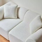 MAYEERTY 70 In 2 SeaterModern Velvet Loveseat Sofa with Throw Pillows Compact Space-Saving Couch