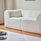 MAYEERTY 70 In 2 SeaterModern Velvet Loveseat Sofa with Throw Pillows Compact Space-Saving Couch