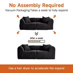 MAYEERTY 70 In 2 SeaterModern Velvet Loveseat Sofa with Throw Pillows Compact Space-Saving Couch