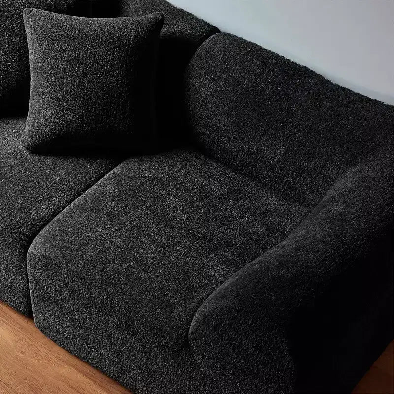 MAYEERTY 70 In 2 SeaterModern Velvet Loveseat Sofa with Throw Pillows Compact Space-Saving Couch