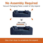 MAYEERTY 70 In 2 SeaterModern Velvet Loveseat Sofa with Throw Pillows Compact Space-Saving Couch