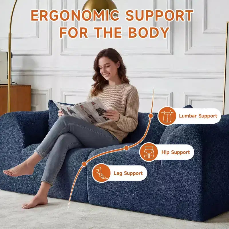 MAYEERTY 70 In 2 SeaterModern Velvet Loveseat Sofa with Throw Pillows Compact Space-Saving Couch