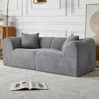 MAYEERTY 70 In 2 SeaterModern Velvet Loveseat Sofa with Throw Pillows Compact Space-Saving Couch