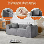 MAYEERTY 70 In 2 SeaterModern Velvet Loveseat Sofa with Throw Pillows Compact Space-Saving Couch