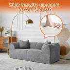 MAYEERTY 70 In 2 SeaterModern Velvet Loveseat Sofa with Throw Pillows Compact Space-Saving Couch