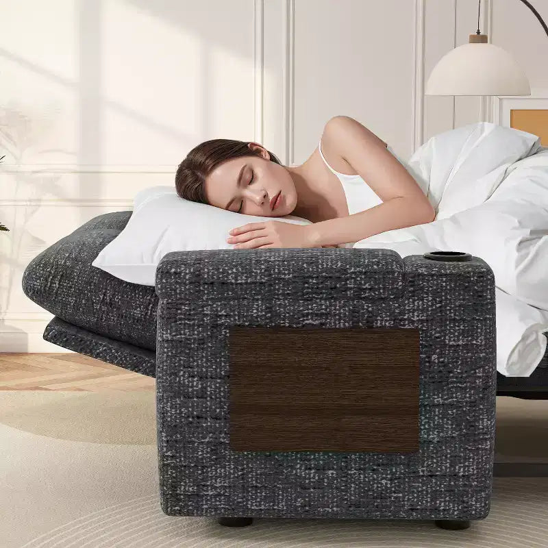 Dyonery 3 in 1 Sofa Bed,65.5 Inch Convertible Pull Out Couch,Loveseat Sleeper Sofa with Cup Holders/USB,Comfy Sofa Couches for Living Room,Bedroom