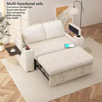 Dyonery 3 in 1 Sofa Bed,65.5 Inch Convertible Pull Out Couch,Loveseat Sleeper Sofa with Cup Holders/USB,Comfy Sofa Couches for Living Room,Bedroom