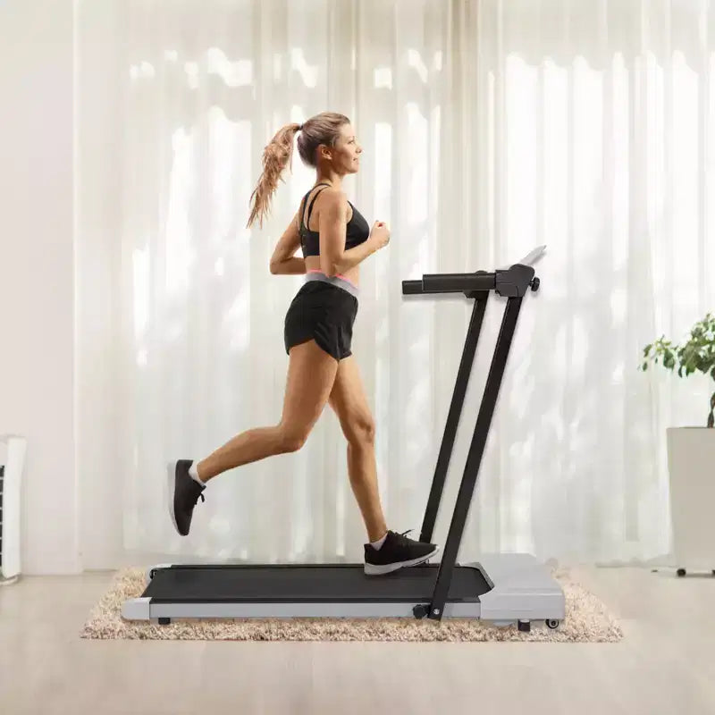 NAYSAYE Foldable Home Treadmill, Multifunctional Exercise Equipment for Walking and Running Fitness, Gray, 49.2*23.6*42.9