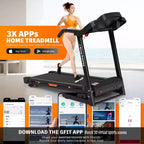 NAYSAYE Tapis de course pliable inclinable, machine de marche et de course avec moniteur de fréquence cardiaque et porte-gobelet pour salle de sport à domicile, noir, 50*26.4*46.5
