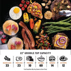 Plaque de cuisson de table Blackstone OTG 22, grill portable avec couvercle intégré