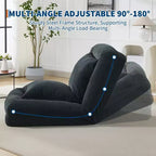Canapé-lit paresseux réglable en chenille pour adultes, avec 2 oreillers, 5 positions