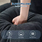 Canapé-lit paresseux réglable en chenille pour adultes, avec 2 oreillers, 5 positions