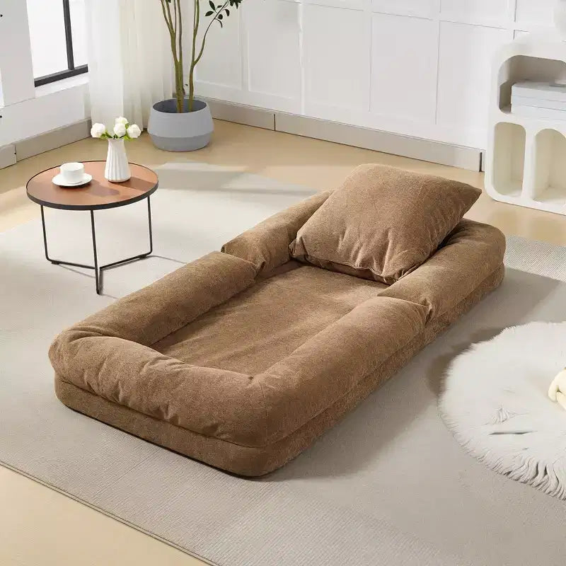Canapé-lit paresseux réglable en chenille pour adultes, avec 2 oreillers, 5 positions