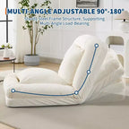Canapé-lit paresseux réglable en chenille pour adultes, avec 2 oreillers, 5 positions