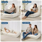 Canapé-lit paresseux réglable en chenille pour adultes, avec 2 oreillers, 5 positions