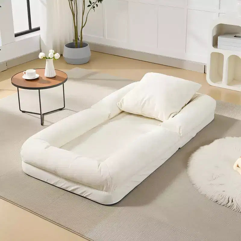 Canapé-lit paresseux réglable en chenille pour adultes, avec 2 oreillers, 5 positions