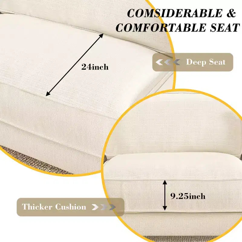 Dyonery Cloud Canapé d'angle modulaire avec poufs, en forme de L/U, canapé convertible minimaliste et confortable à assise large et profonde pour salon