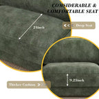 Dyonery Cloud Canapé d'angle modulaire avec poufs, en forme de L/U, canapé convertible minimaliste et confortable à assise large et profonde pour salon