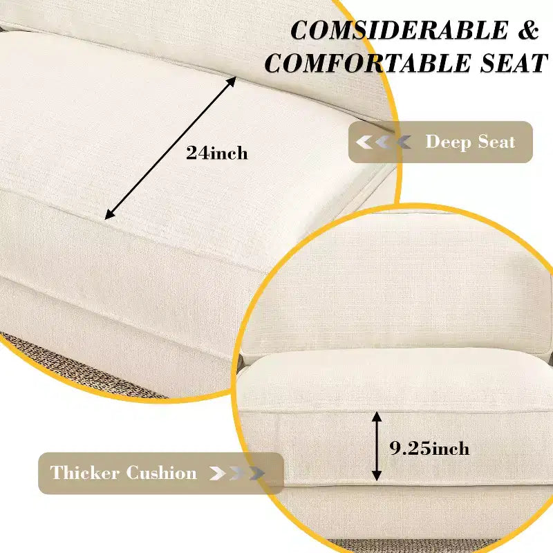 Dyonery Cloud Canapé d'angle modulaire avec poufs, en forme de L/U, canapé convertible minimaliste et confortable à assise large et profonde pour salon