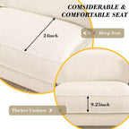 Dyonery Cloud Canapé d'angle modulaire avec poufs, en forme de L/U, canapé convertible minimaliste et confortable à assise large et profonde pour salon