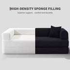 78.7 Boneless Corduroy 4-in-1 Sleeper Sofa Bed, Folding Floor Futon Loveseat with Pillows (No Assembly)