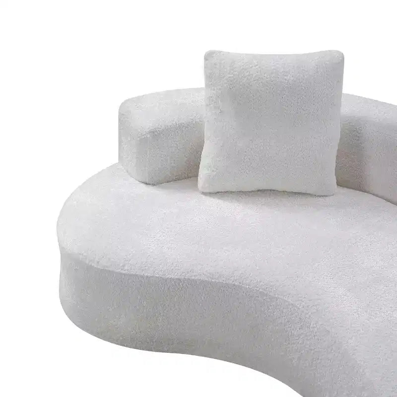 GDFStudio Danilo Modern 80 3-Seater Boucle Upholstered Boneless Sofa with 2 Pillows