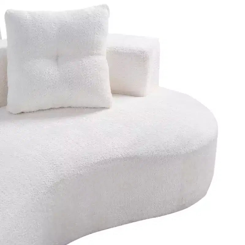 GDFStudio Danilo Modern 80 3-Seater Boucle Upholstered Boneless Sofa with 2 Pillows