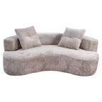 GDFStudio Danilo Modern 80 3-Seater Boucle Upholstered Boneless Sofa with 2 Pillows