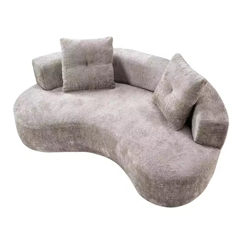 GDFStudio Danilo Modern 80 3-Seater Boucle Upholstered Boneless Sofa with 2 Pillows