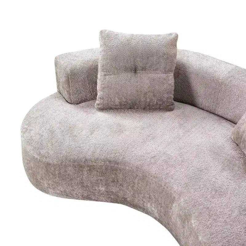 GDFStudio Danilo Modern 80 3-Seater Boucle Upholstered Boneless Sofa with 2 Pillows
