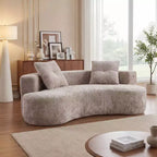 GDFStudio Danilo Modern 80 3-Seater Boucle Upholstered Boneless Sofa with 2 Pillows