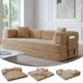 Convertible Sleeper Sofa 80.7, 5-in-1 Folding Couch Bed with Pillows, Corduroy Fabric No Assembly Sofa for Living Room, Apartment & Dorm