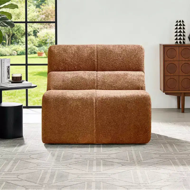 MAYEERTY Canapé sectionnel modulable personnalisable en velours, emballage compressé, canapé moderne bicolore