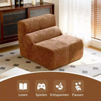 MAYEERTY Canapé sectionnel modulable personnalisable en velours, emballage compressé, canapé moderne bicolore