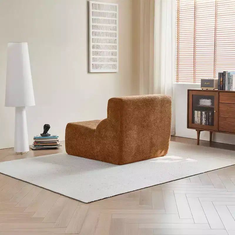 MAYEERTY Canapé sectionnel modulable personnalisable en velours, emballage compressé, canapé moderne bicolore