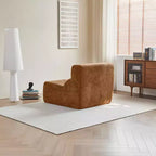 MAYEERTY Canapé sectionnel modulable personnalisable en velours, emballage compressé, canapé moderne bicolore