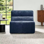 MAYEERTY Canapé sectionnel modulable personnalisable en velours, emballage compressé, canapé moderne bicolore